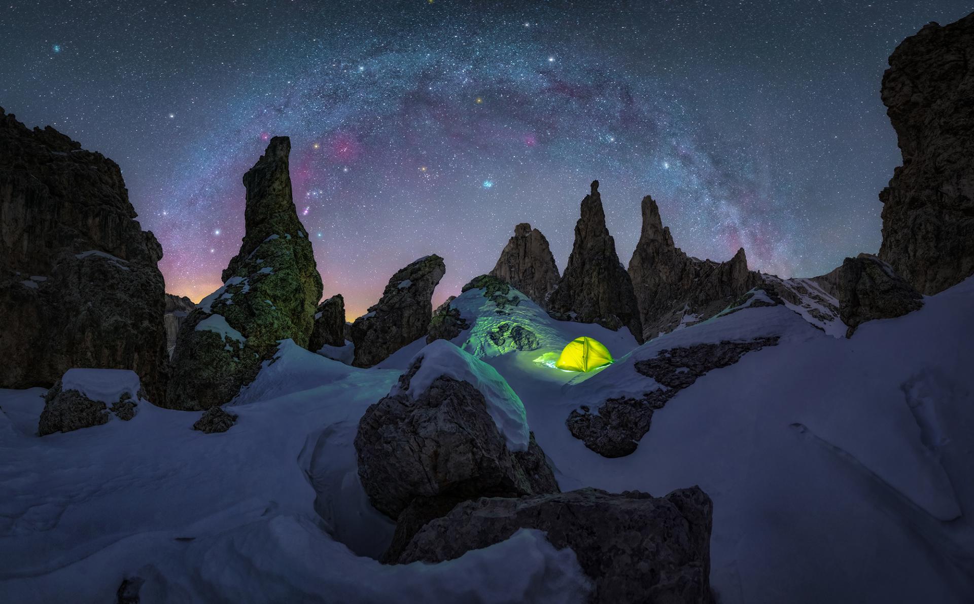 European Photography Awards Winner - Lost tent in the snow under the winter arch