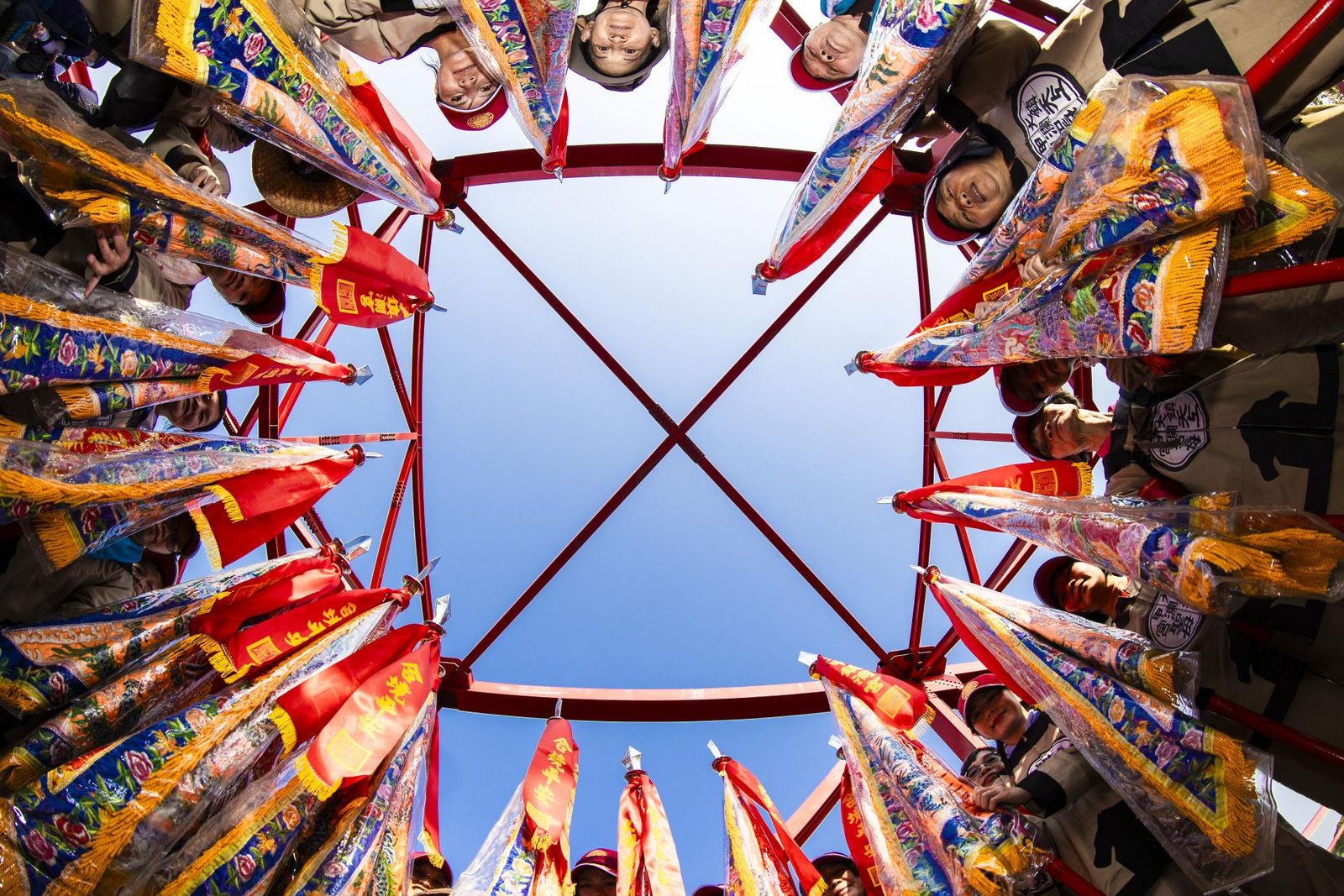 European Photography Awards Winner -  Auntie Embroidered Flags in Circles