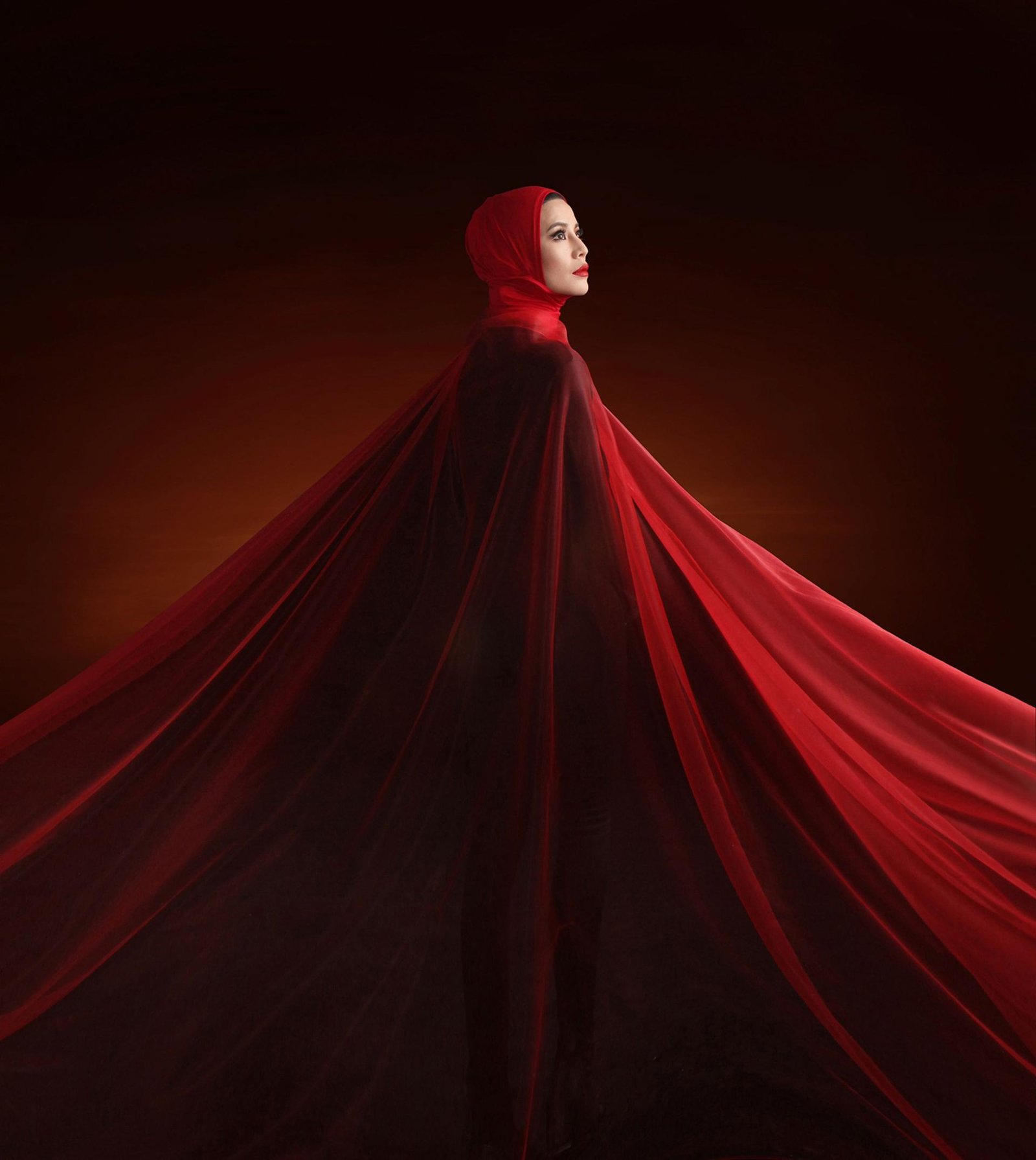 European Photography Awards Winner - Red Veil Glows with Radiance