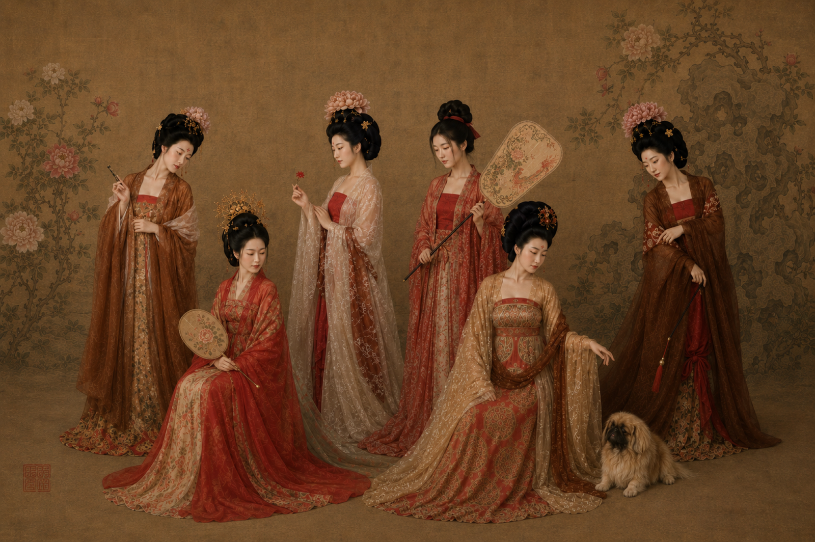 European Photography Awards Winner - Court Ladies Wearing Flowered Headdresses 簪花仕女圖     